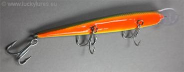 Nils Master Invincible 18 cm Floating Wobbler, Farbe: 015 Prey Fish Orange, Gewicht: 40 Gramm