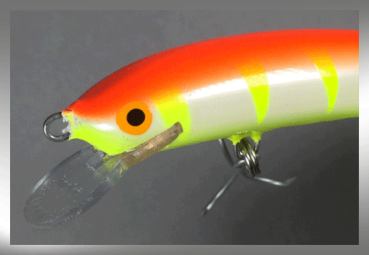 Nils Master Invincible 12 cm Floating Wobbler, Farbe: 070 orange/weiß/gelb gestreift, Gewicht: 24 Gramm