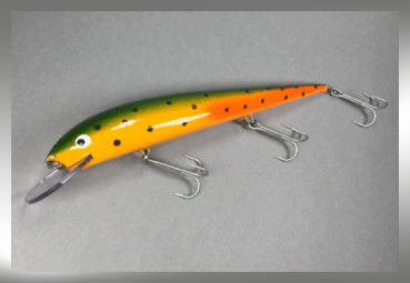 Nils Master Invincible 25 cm Floating Wobbler, Farbe: 032 grün/orange/rot/gepunktet, Gewicht: 120 Gramm