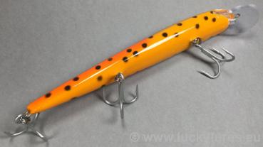 Nils Master INVINCIBLE Floating Wobbler, Größe: 15 cm, Farbe: 032 grün/orange/rot/gepunktet, Gewicht: 30 Gramm