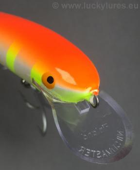 Nils Master INVINCIBLE Floating Wobbler, Größe: 15 cm, Farbe: 070 orange/weiß/gelb gestreift, Gewicht: 30 Gramm