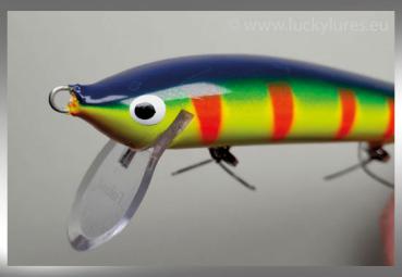 NILS MASTER INVINCIBLE SHALLOW Wobbler schwimmend, 15 cm, Farbe: 090 Petrol Tiger Red Stripes , Gewicht: 20 Gramm