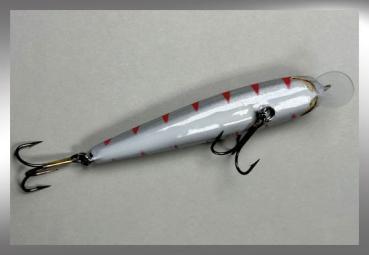 Preview: Nils Master INVINCIBLE Floating Wobbler, Größe: 12 cm, Farbe: 003 Silver Perch Red Stripes, Gewicht: 24 Gramm