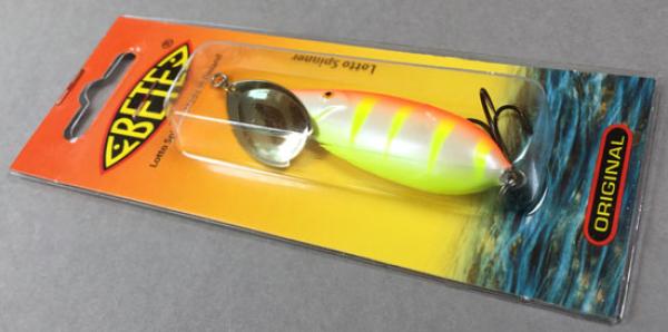 Bete LOTTO Spinner 12 Gramm, Länge: 45 mm, Farbe: 070 orange/weiß/gelb gestreift