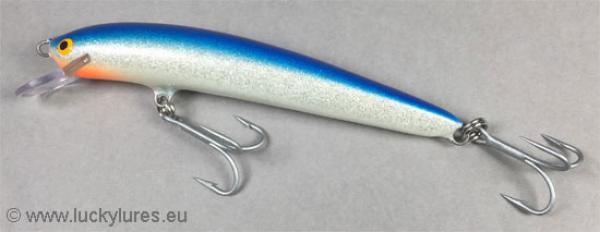 Nils Master Invincible 12 cm Floating Wobbler, Farbe: blau/weiß/glitter 046, Gewicht: 24 Gramm