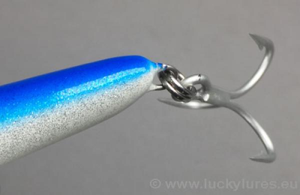 Nils Master Invincible 18 cm Floating Wobbler, Farbe: 046 blau/weiß/glitter, Gewicht: 40 Gramm